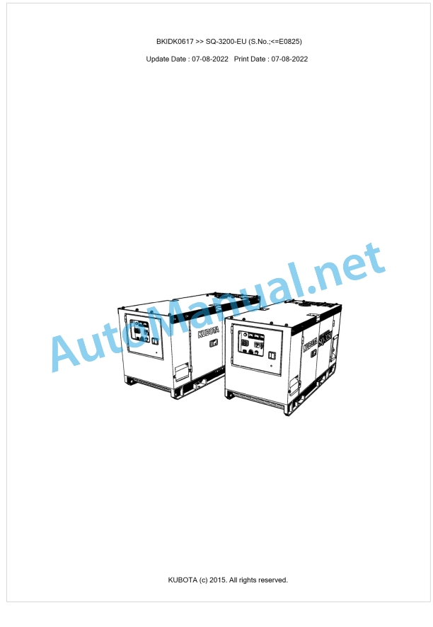 Kubota SQ-3200-EU Parts Manual PDF BKIDK0617 1 Kubota SQ-3200-EU Parts Manual PDF BKIDK0617