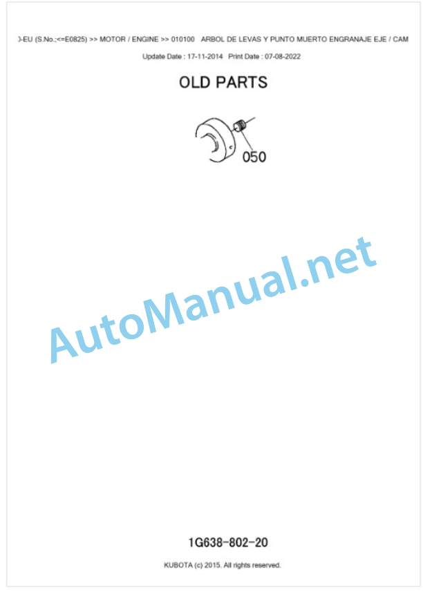 Kubota SQ-3200-EU Parts Manual PDF BKIDK0617 2 Kubota SQ-3200-EU Parts Manual PDF BKIDK0617-2