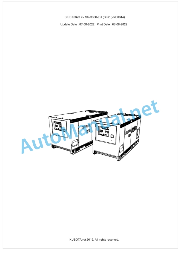 Kubota SQ-3300-EU Parts Manual PDF BKIDK0623 1 Kubota SQ-3300-EU Parts Manual PDF BKIDK0623