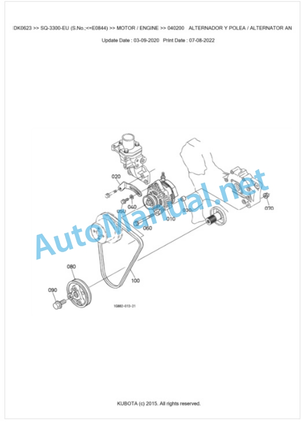 Kubota SQ-3300-EU Parts Manual PDF BKIDK0623 3 Kubota SQ-3300-EU Parts Manual PDF BKIDK0623-3
