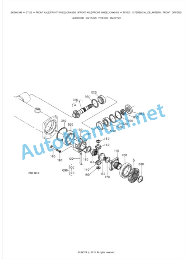 Kubota ST-25 Parts Manual PDF BKIDK0309 4 Kubota ST-25 Parts Manual PDF BKIDK0309-4