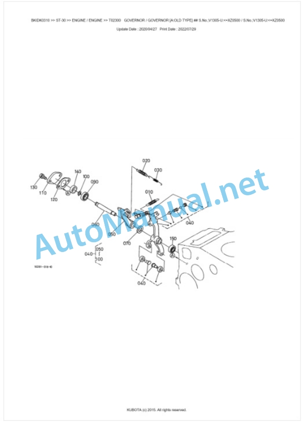 Kubota ST-30 Parts Manual PDF BKIDK0310 2 Kubota ST-30 Parts Manual PDF BKIDK0310-2