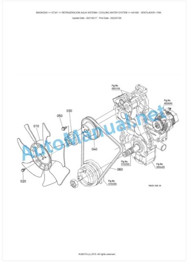 Kubota ST341, ST371, ST401 Parts Manual PDF BKIDK5303 2 Kubota ST341, ST371, ST401 Parts Manual PDF BKIDK5303-2