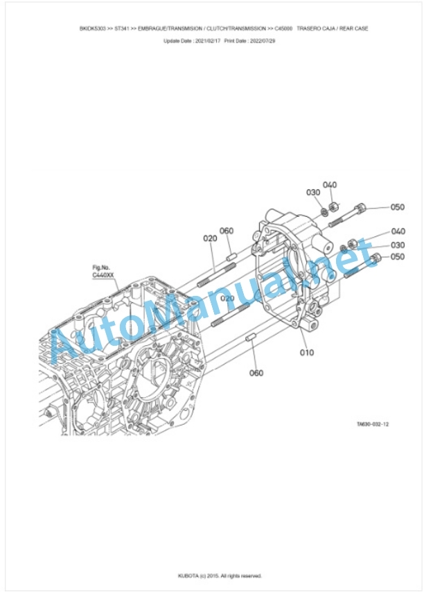 Kubota ST341, ST371, ST401 Parts Manual PDF BKIDK5303 3 Kubota ST341, ST371, ST401 Parts Manual PDF BKIDK5303-3