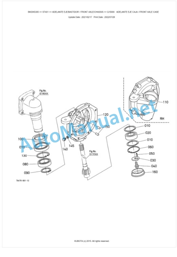 Kubota ST341, ST371, ST401 Parts Manual PDF BKIDK5305 4 Kubota ST341, ST371, ST401 Parts Manual PDF BKIDK5305-4