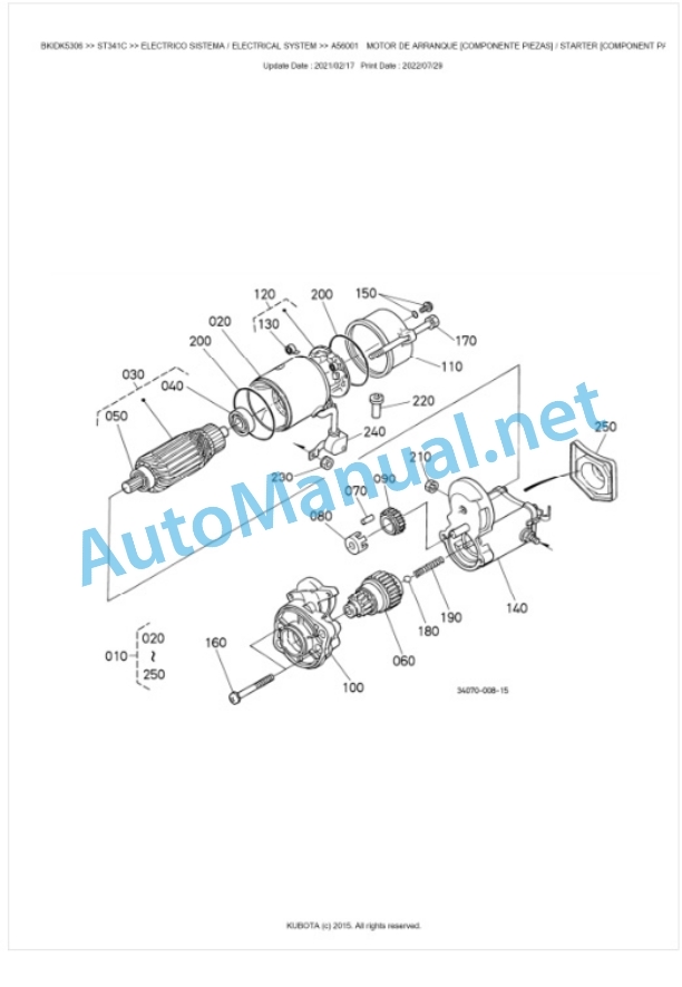 Kubota ST341, ST371, ST401 Parts Manual PDF BKIDK5306 2 Kubota ST341, ST371, ST401 Parts Manual PDF BKIDK5306-2