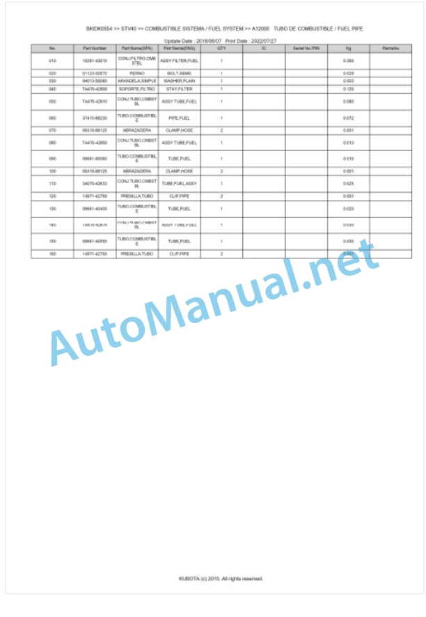Kubota STV32, STV36, STV40 Parts Manual PDF BKIDK0554 2 Kubota STV32, STV36, STV40 Parts Manual PDF BKIDK0554-2