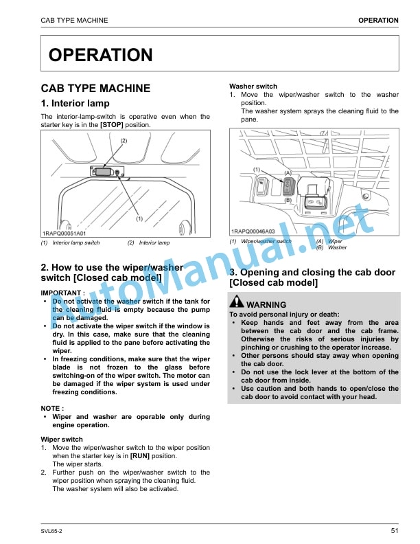 Kubota SVL65-2 Compact Track Loader Operators Manual PDF 3 Kubota SVL65-2 Compact Track Loader Operators Manual PDF - Image 3