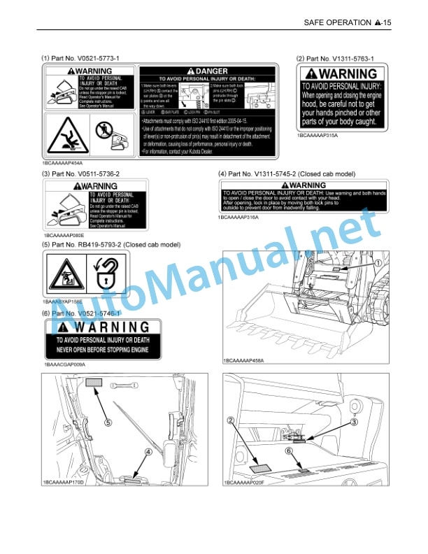 Alternative view of Kubota SVL75-2 Compact Track Loader Operators Manual PDF