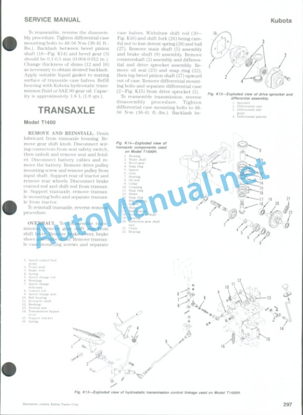 Kubota T1400, T1400H Service Manual PDF 3 Kubota T1400, T1400H Service Manual PDF - Image 3