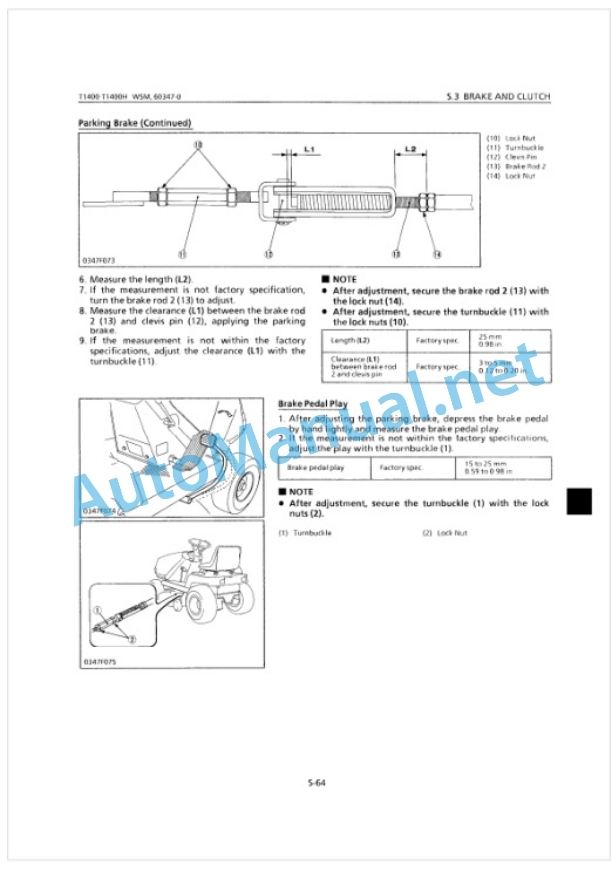 Kubota T1400, T1400H Workshop Manual PDF 5 Kubota T1400, T1400H Workshop Manual PDF-5