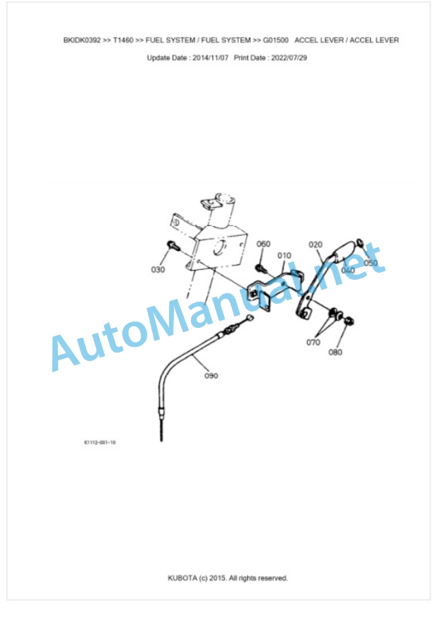 Kubota T1460 Parts Manual PDF BKIDK0392 3 Kubota T1460 Parts Manual PDF BKIDK0392-3