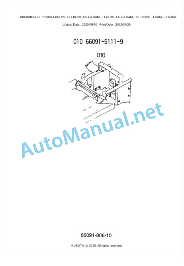 Kubota T1600H-EUROPE Parts Manual PDF BKIDK0434 5 Kubota T1600H-EUROPE Parts Manual PDF BKIDK0434-5