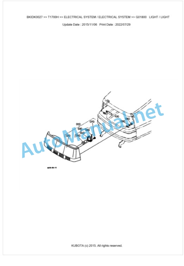 Kubota T1700H Parts Manual PDF BKIDK0027 3 Kubota T1700H Parts Manual PDF BKIDK0027-3