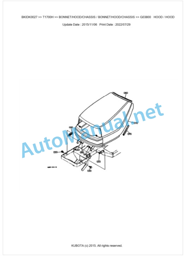 Kubota T1700H Parts Manual PDF BKIDK0027 5 Kubota T1700H Parts Manual PDF BKIDK0027-5