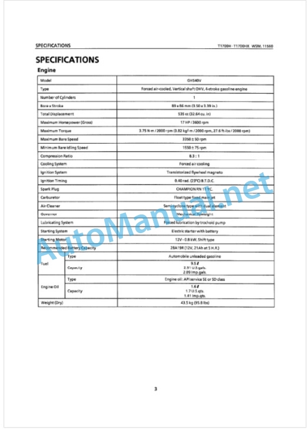 Kubota T1700H, T1700HX Workshop Manual PDF 2 Kubota T1700H, T1700HX Workshop Manual PDF-2