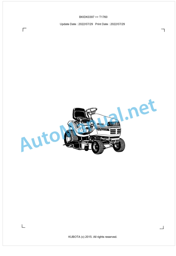 Kubota T1760 Parts Manual PDF BKIDK0397 1 Kubota T1760 Parts Manual PDF BKIDK0397