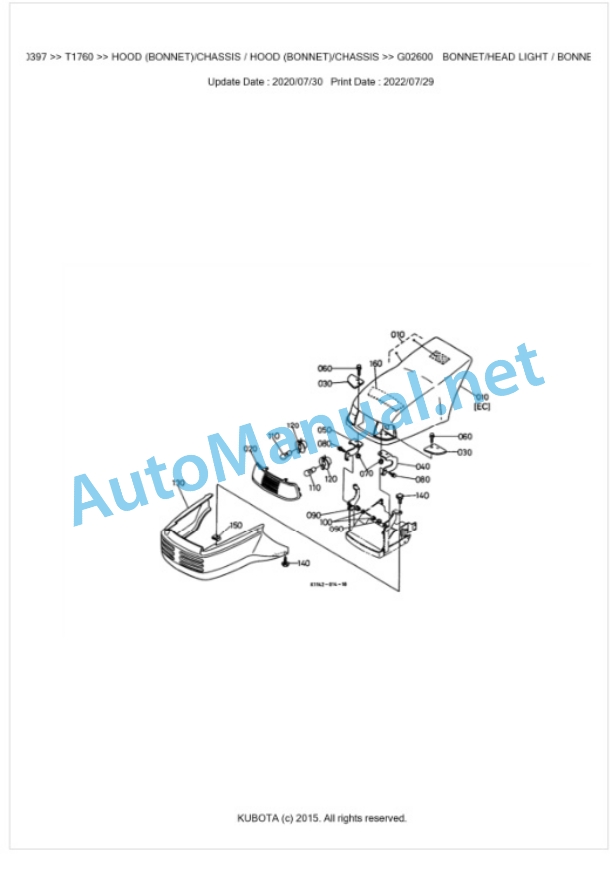 Kubota T1760 Parts Manual PDF BKIDK0397 5 Kubota T1760 Parts Manual PDF BKIDK0397-5