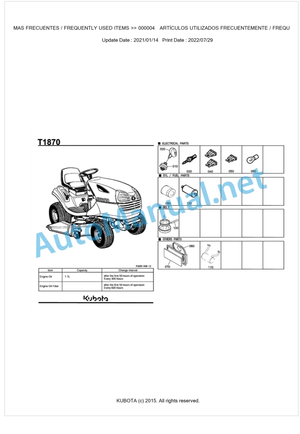 Kubota T1870 Parts Manual PDF BKIDA0308 1 Kubota T1870 Parts Manual PDF BKIDA0308