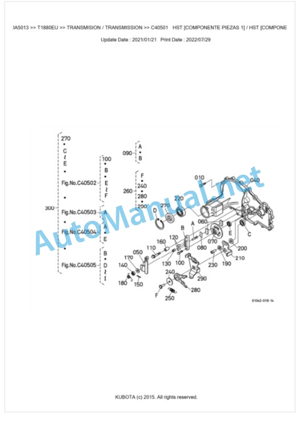 Kubota T1880EU Parts Manual PDF BKIDA5013 4 Kubota T1880EU Parts Manual PDF BKIDA5013-4