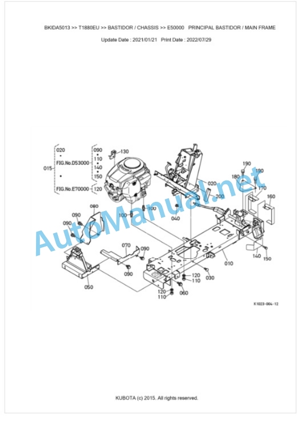 Kubota T1880EU Parts Manual PDF BKIDA5013 5 Kubota T1880EU Parts Manual PDF BKIDA5013-5