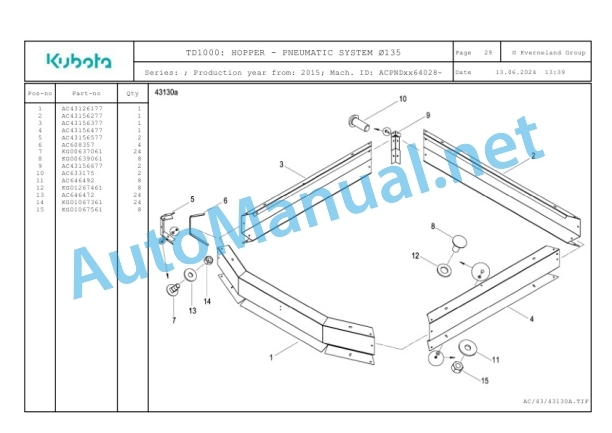 Kubota TD1000 Parts Manual PDF 2 Kubota TD1000 Parts Manual PDF-2