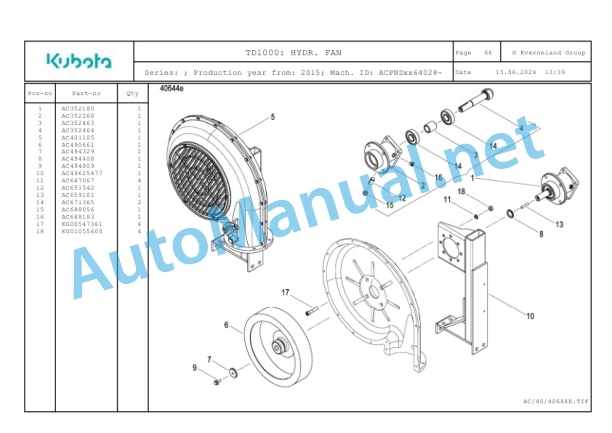 Kubota TD1000 Parts Manual PDF 3 Kubota TD1000 Parts Manual PDF-3