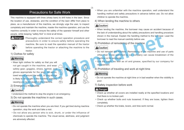 Kubota TDA1600 Tractor Mounted Aerator Operators Manual PDF-2