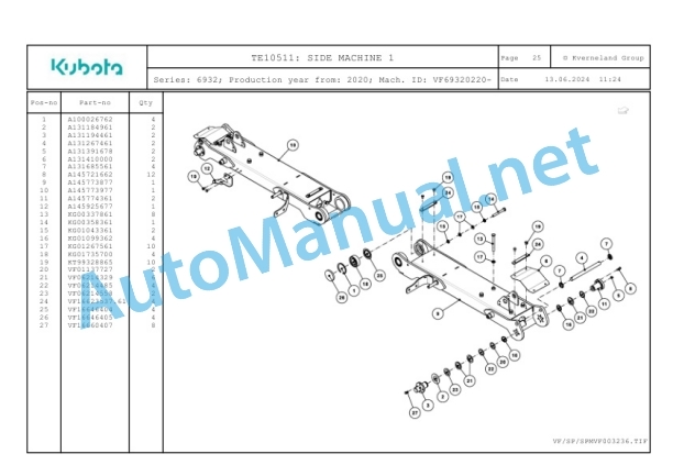 Kubota TE10511 Parts Manual PDF 4 Kubota TE10511 Parts Manual PDF-4
