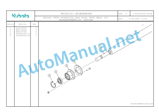 Kubota TE10511C Parts Manual PDF 2 Kubota TE10511C Parts Manual PDF-2