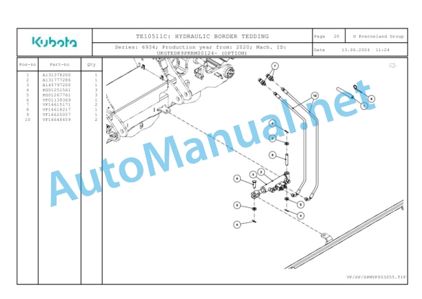 Kubota TE10511C Parts Manual PDF 3 Kubota TE10511C Parts Manual PDF-3