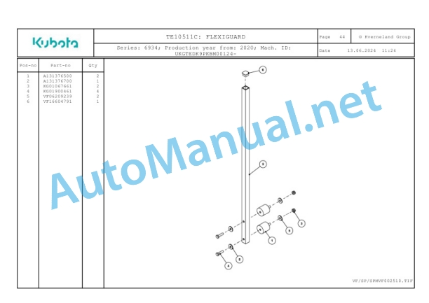 Kubota TE10511C Parts Manual PDF 5 Kubota TE10511C Parts Manual PDF-5