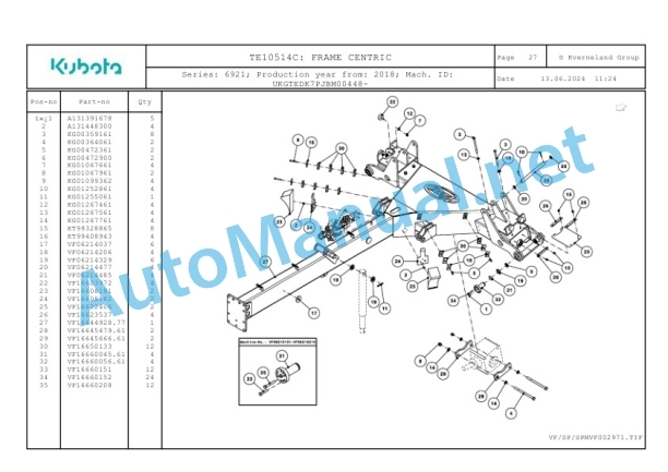 Kubota TE10514C Parts Manual PDF 4 Kubota TE10514C Parts Manual PDF-4