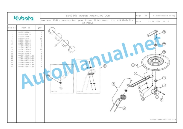Kubota TE4046 Parts Manual PDF-5