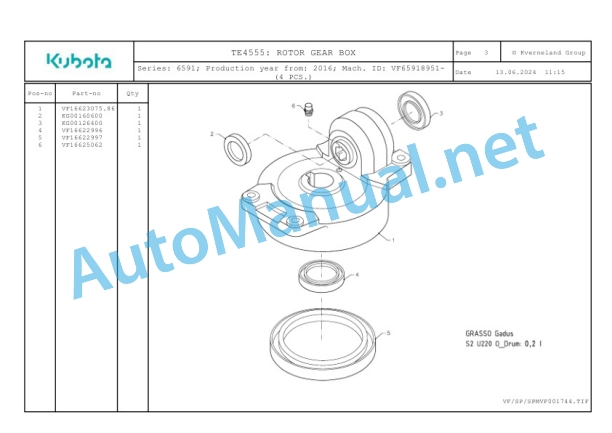 Kubota TE4555 Parts Manual PDF 2 Kubota TE4555 Parts Manual PDF-2