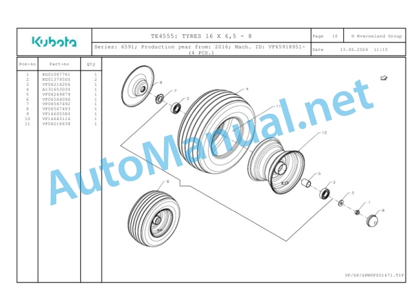 Kubota TE4555 Parts Manual PDF 3 Kubota TE4555 Parts Manual PDF-3