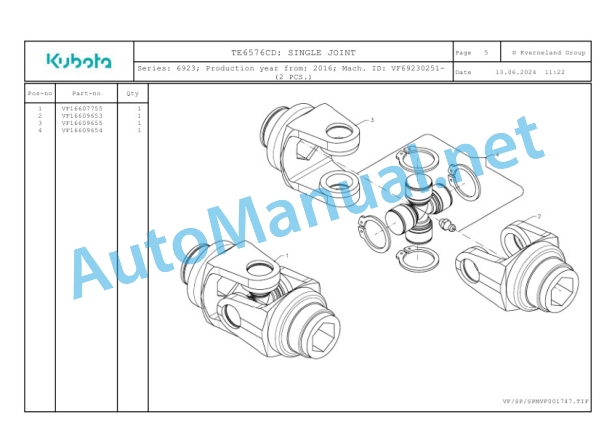 Kubota TE6576CD Parts Manual PDF 2 Kubota TE6576CD Parts Manual PDF-2