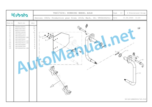 Kubota TE6576CD Parts Manual PDF 3 Kubota TE6576CD Parts Manual PDF-3