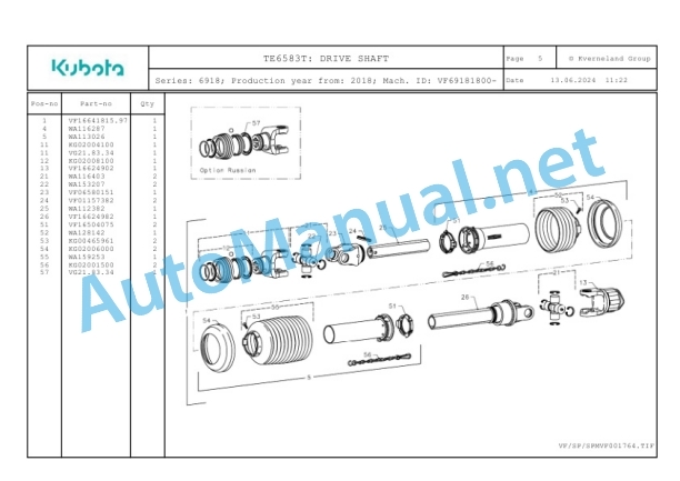 Kubota TE6583T Parts Manual PDF 2 Kubota TE6583T Parts Manual PDF-2