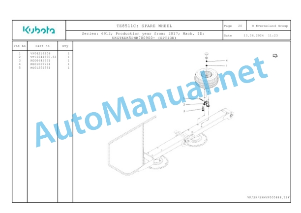 Kubota TE8511C Parts Manual PDF 3 Kubota TE8511C Parts Manual PDF-3