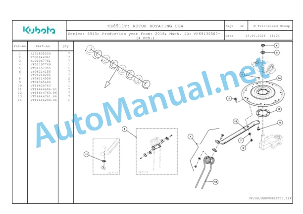 Kubota TE8511T Parts Manual PDF 5 Kubota TE8511T Parts Manual PDF-5
