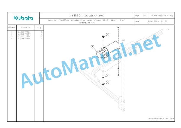 Kubota TE8590 Parts Manual PDF 5 Kubota TE8590 Parts Manual PDF-5