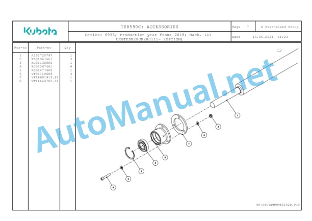 Kubota TE8590C Parts Manual PDF 2 Kubota TE8590C Parts Manual PDF-2