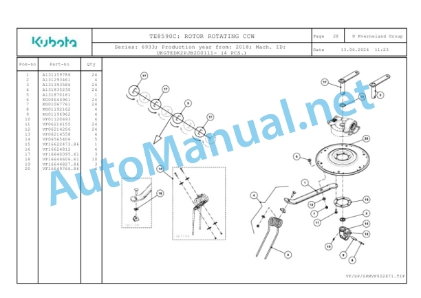 Kubota TE8590C Parts Manual PDF 4 Kubota TE8590C Parts Manual PDF-4