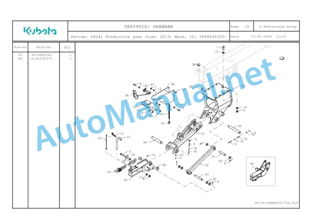 Kubota TE8590CD Parts Manual PDF 4 Kubota TE8590CD Parts Manual PDF-4
