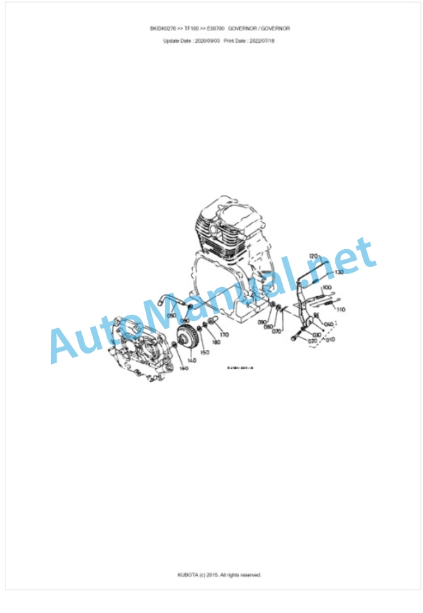 Kubota TF100 Parts Manual PDF BKIDK0267 2 Kubota TF100 Parts Manual PDF BKIDK0267-2