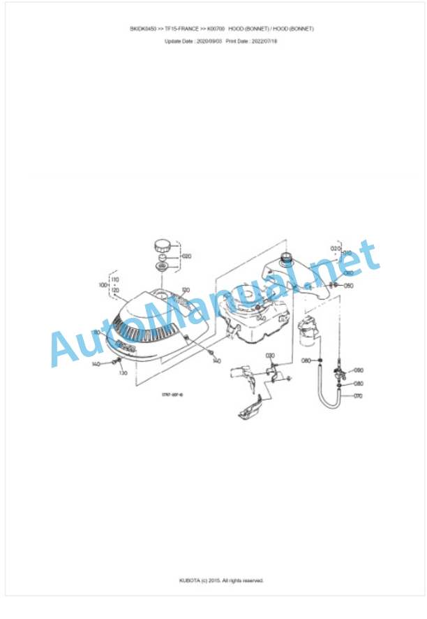 Kubota TF15-FRANCE Parts Manual PDF BKIDK0450 3 Kubota TF15-FRANCE Parts Manual PDF BKIDK0450-3