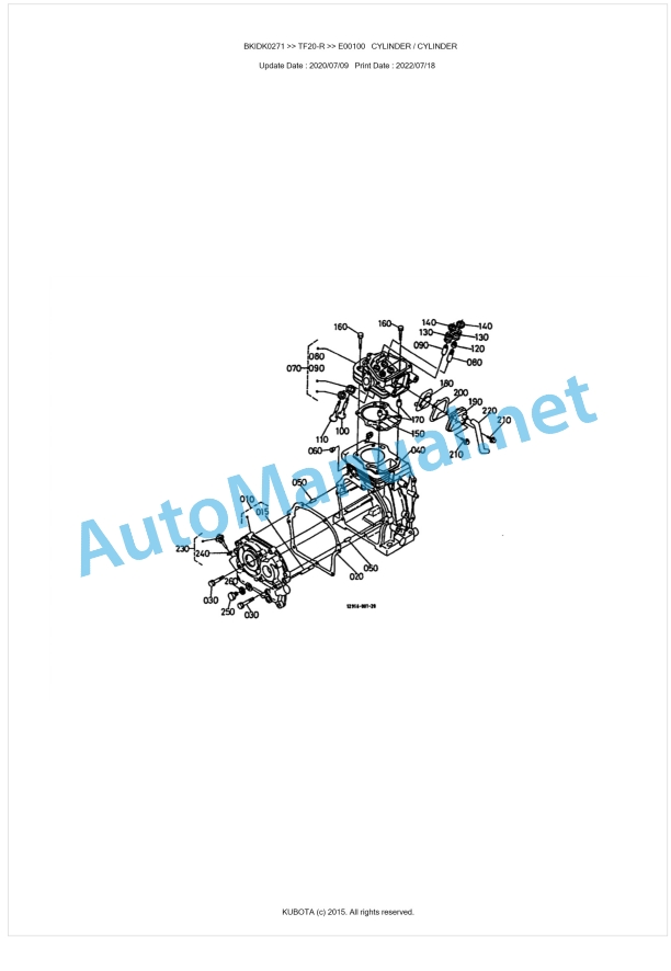 Kubota TF20-R Parts Manual PDF BKIDK0271 1 Kubota TF20-R Parts Manual PDF BKIDK0271