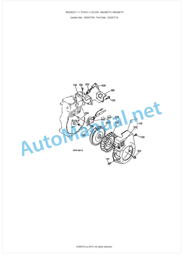 Kubota TF20-R Parts Manual PDF BKIDK0271 4 Kubota TF20-R Parts Manual PDF BKIDK0271-4