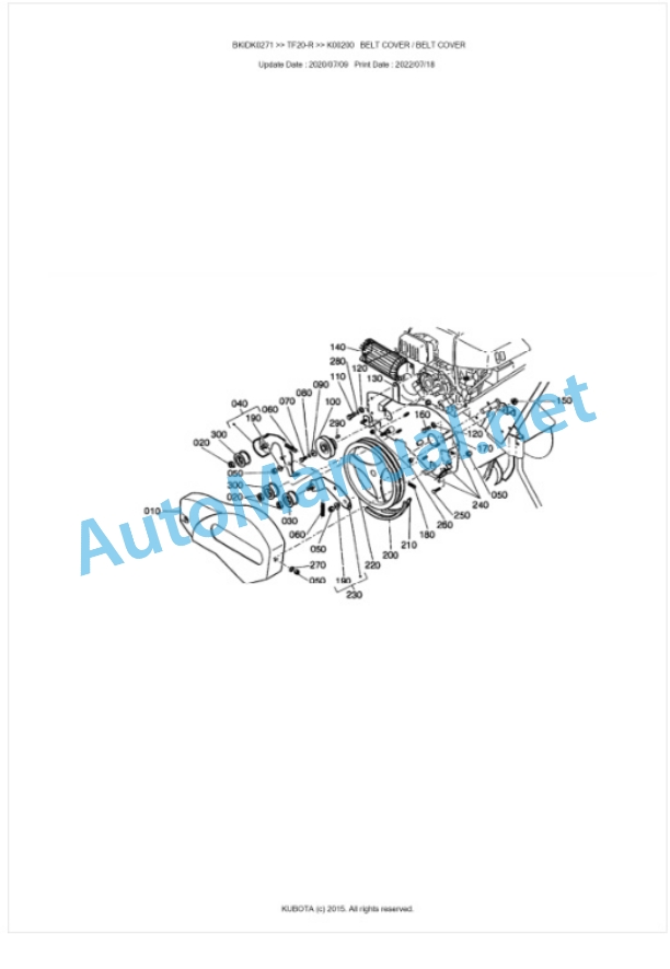 Kubota TF20-R Parts Manual PDF BKIDK0271 5 Kubota TF20-R Parts Manual PDF BKIDK0271-5